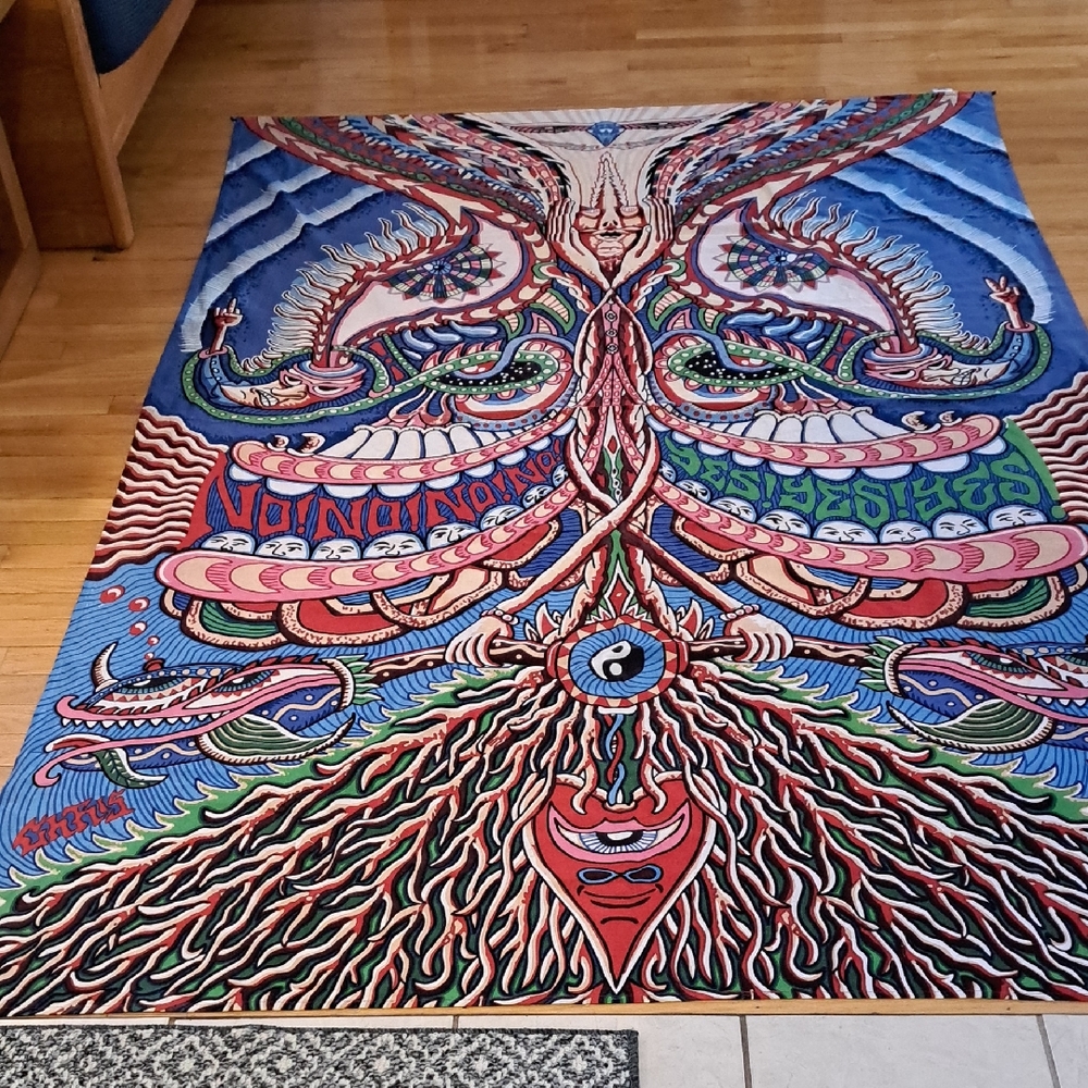 Vibrant Multicolor Tapestry Wall Art 5ft by 7.5ft